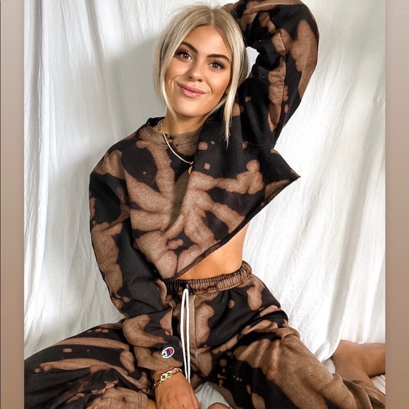 Champion custom bleach dyed set✨ - Picture 1 of 7